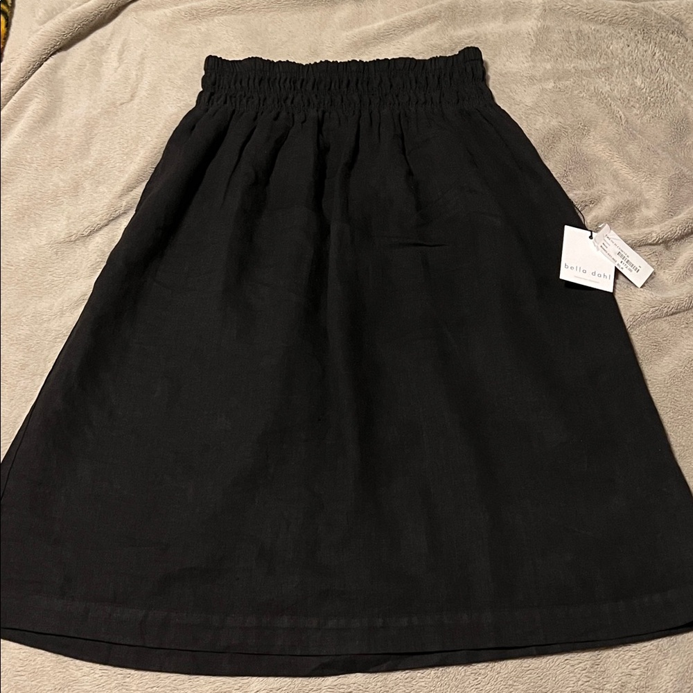 NWT Bella Dahl Smocked Waist Gathered Skirt Size M